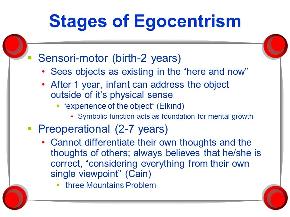Egocentrism in preoperational stage cheap